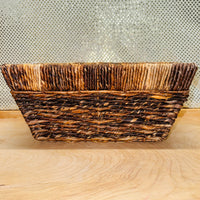 
              Rectangle Multi-Toned Woven Basket
            