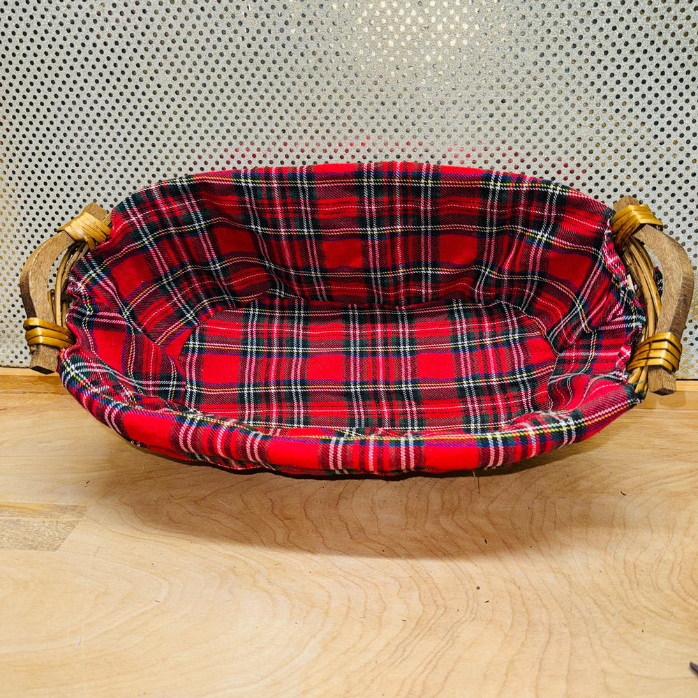 Flannel-Lined Oblong Basket