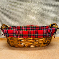 Flannel-Lined Oblong Basket