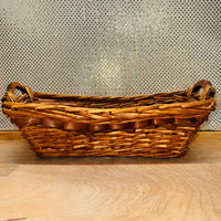 
              Wicker and Chipwood Rectangular Basket
            