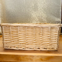 
              Large Vanilla Willow Square Basket
            