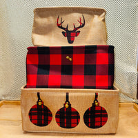 Buffalo Plaid Fabric Basket (3 styles)