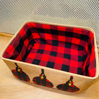 
              Buffalo Plaid Fabric Basket (3 styles)
            