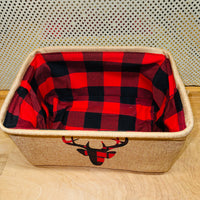 
              Buffalo Plaid Fabric Basket (3 styles)
            