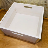 
              White "Distressed" Wood Square Crate (3 sizes)
            