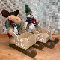 Moose or Snowman Character Sleigh