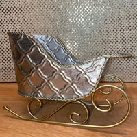 Silver Sleigh with Gold Trim