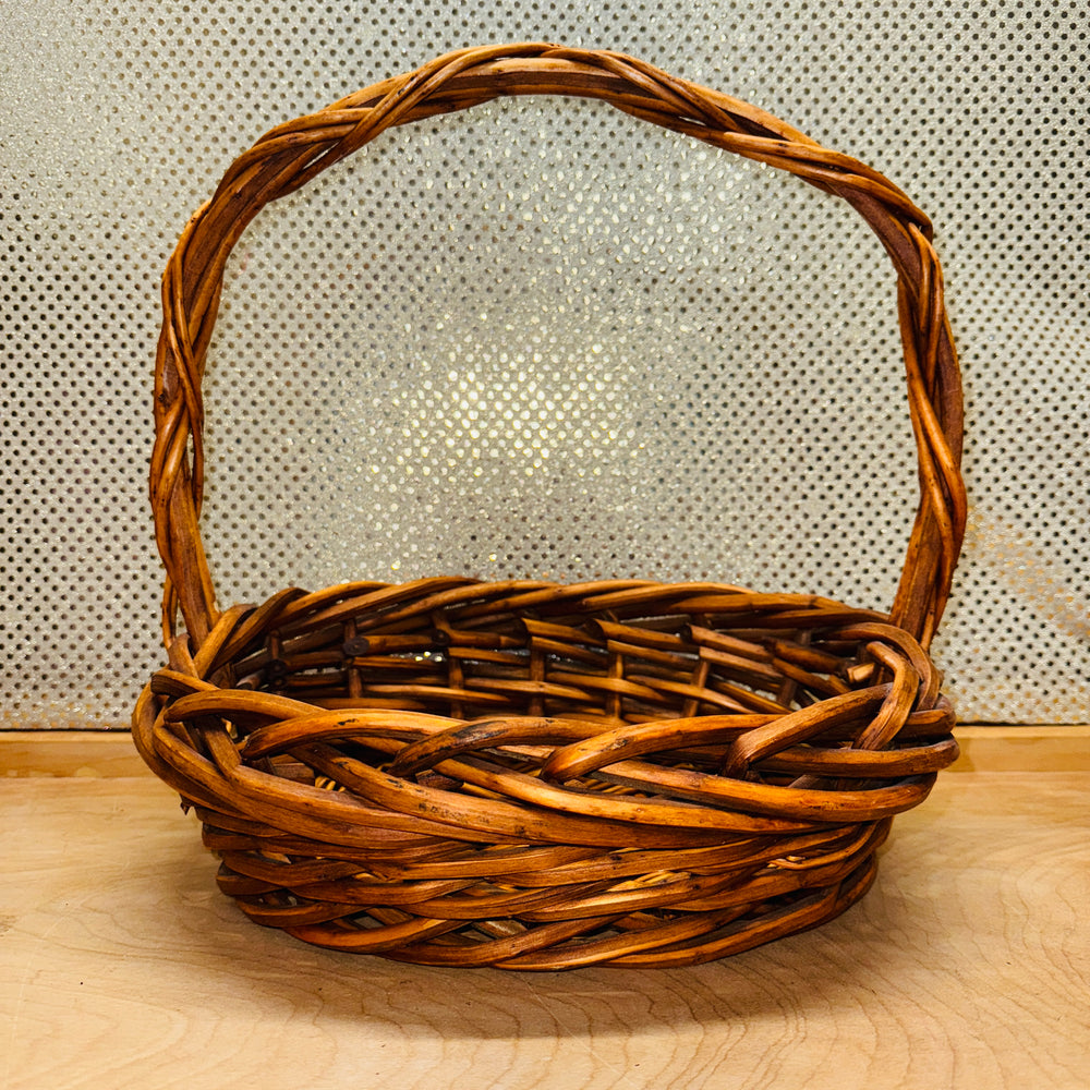 Medium Stain Thick Wicker Oval Basket