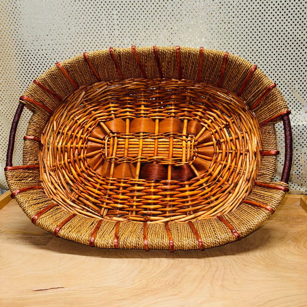 Wicker and Rope Oval Basket XXL