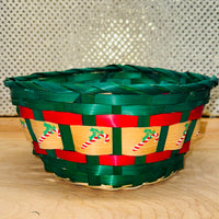 
              Candy Cane Bamboo Basket
            