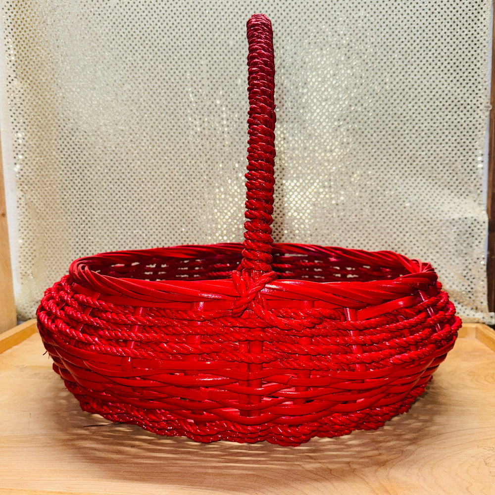 XL Red Painted Handled Basket