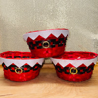 
              Red Santa Belt Bamboo Basket
            