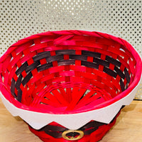 
              Red Santa Belt Bamboo Basket
            