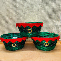 Green Elf Belt Bamboo Basket