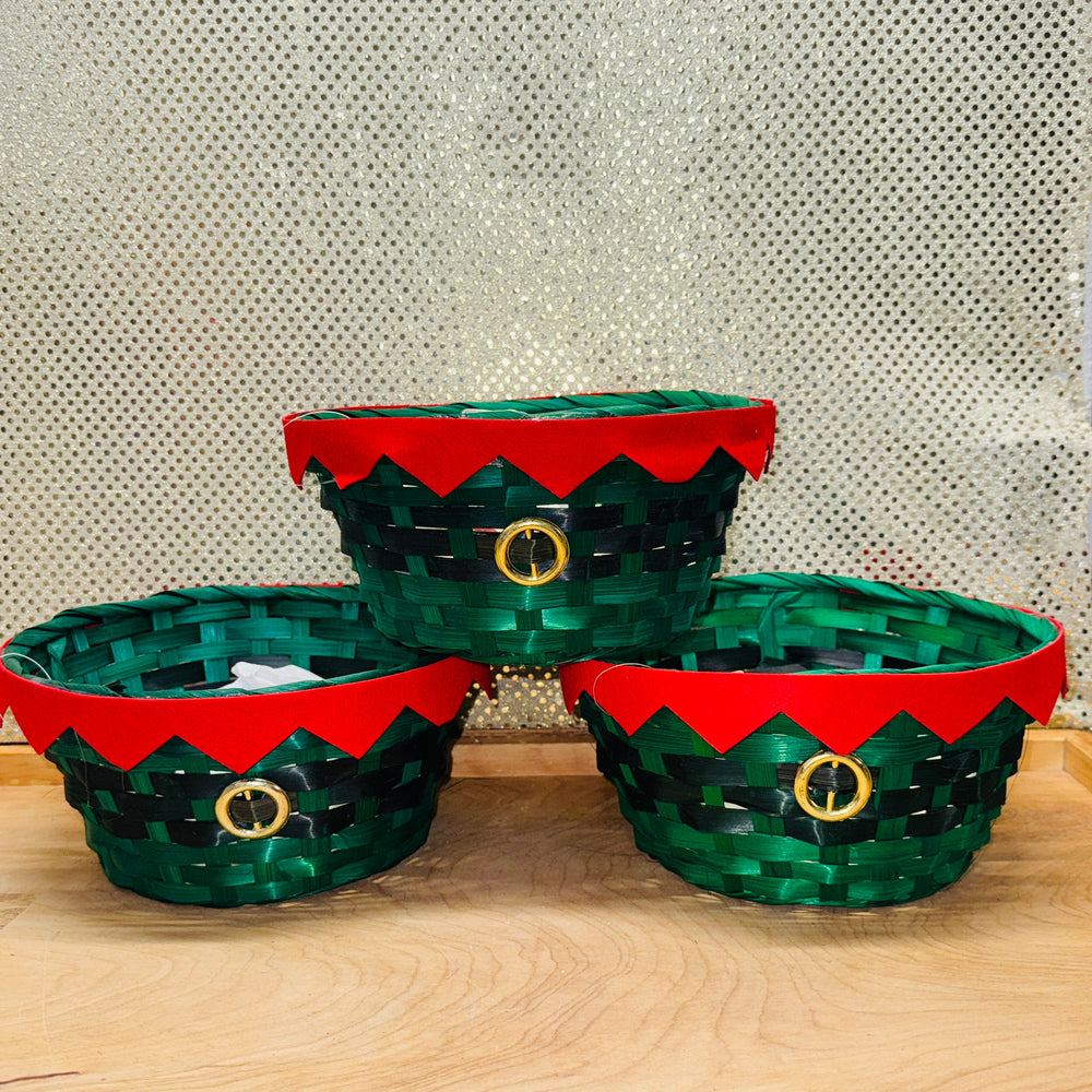 Green Elf Belt Bamboo Basket