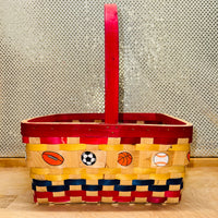
              Sports-themed Chipwood Weave Basket
            
