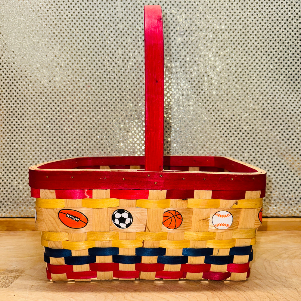 Sports-themed Chipwood Weave Basket