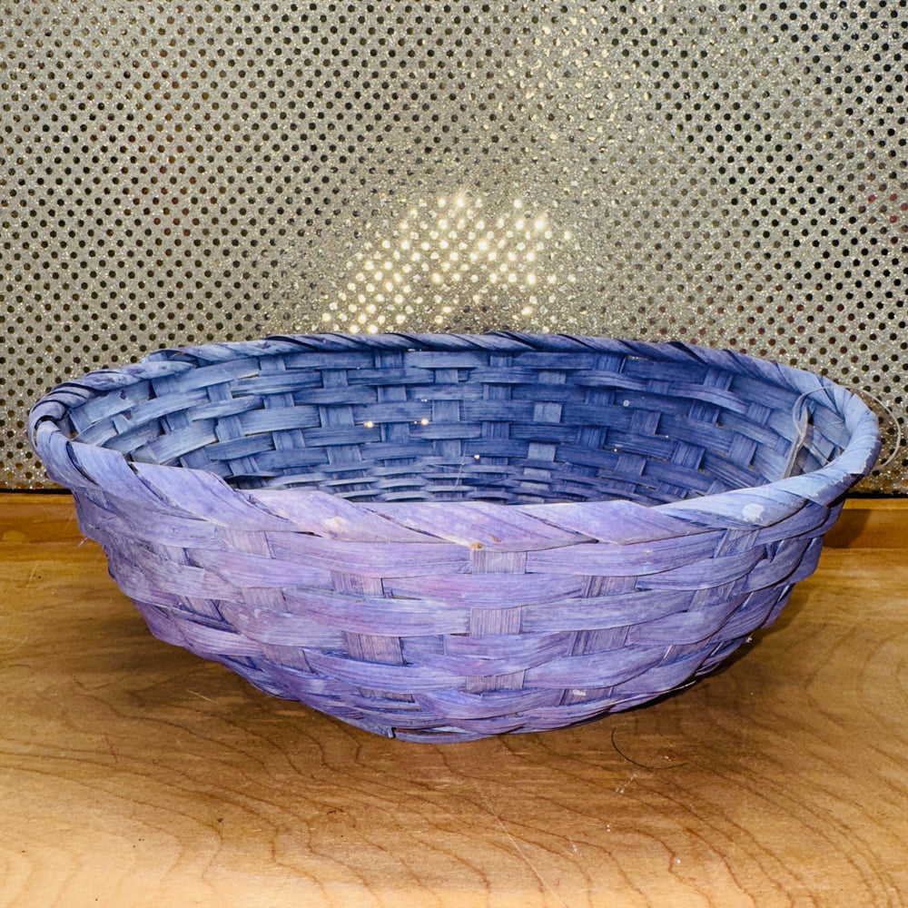Round Pastel Bamboo Basket 10.5