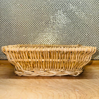 Woven Stick-Weave Rectangular Basket