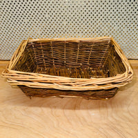 
              Woven Two-toned Rectangular Basket
            