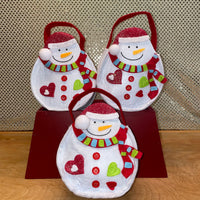 Felt Snowman santa hat Tote