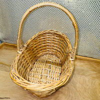 
              Natural Wicker Oval Handled Basket
            