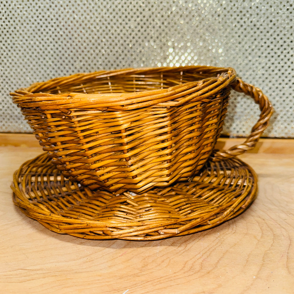 Wicker Coffee/Tea Cup Basket
