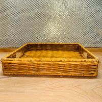 Wicker Tray with Side Handles