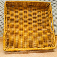 
              Wicker Tray with Side Handles
            