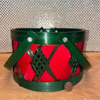 
              Green/Red Striped Drum Basket (3 sizes)
            