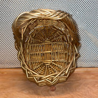 
              Gold Painted Handled Basket
            