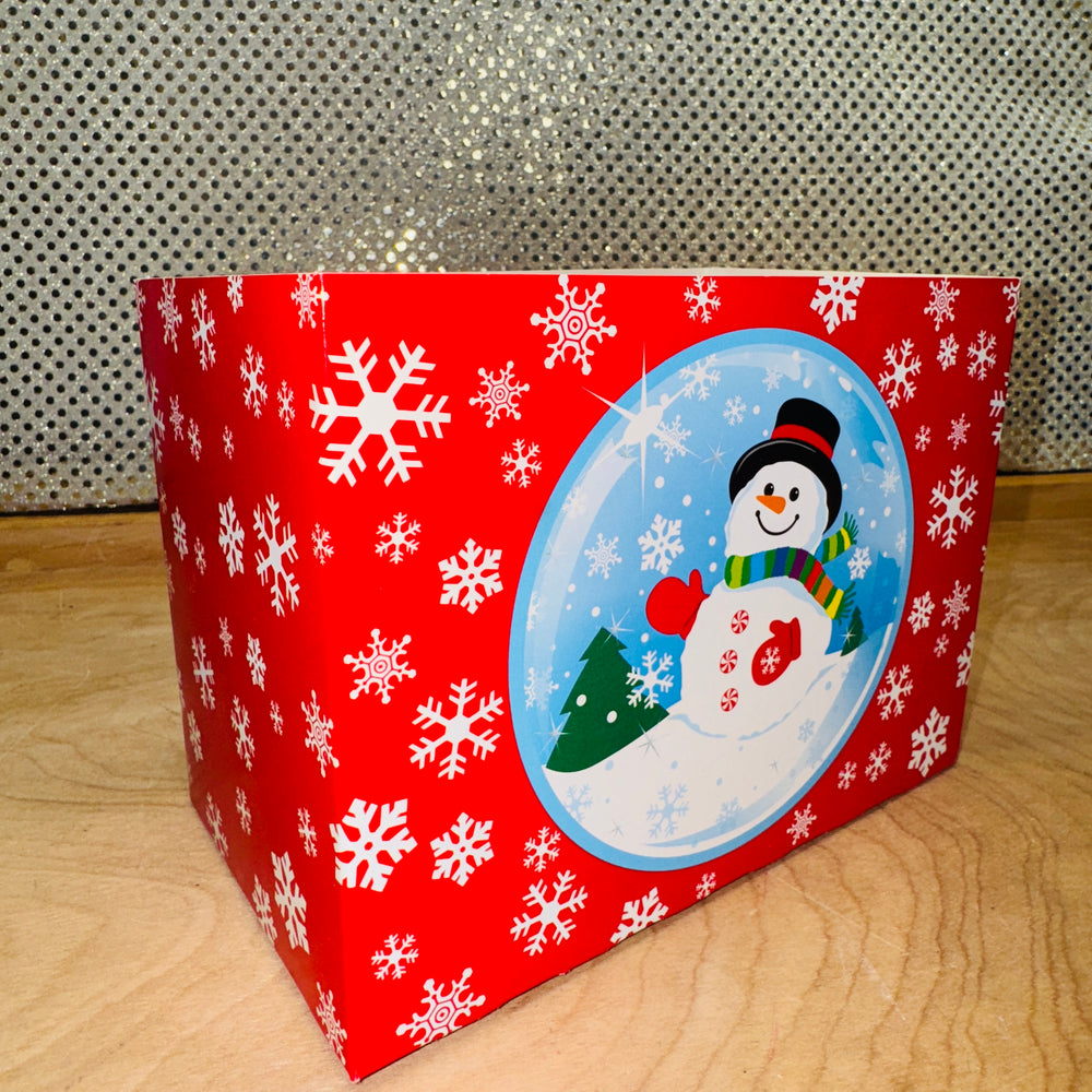 Snowman Snow Globe Basket Box - SMALL ONLY