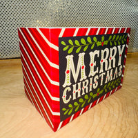 Merry Christmas Chalkboard Basket Box - SMALL ONLY