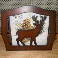 
              Rustic Iron Napkin Holder - Deer
            