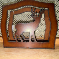 
              Rustic Iron Napkin Holder - Deer
            