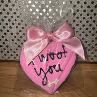 
              Dog Treat - "I Woof You" Heart
            