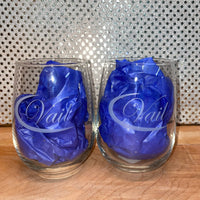 Vail Stemless Wine Glass - Etched