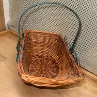 
              Rectangular Willow Basket w/Metal Accents
            