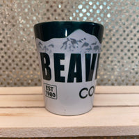 
              Vail or  Beaver Creek Shot Glass - License Plate
            