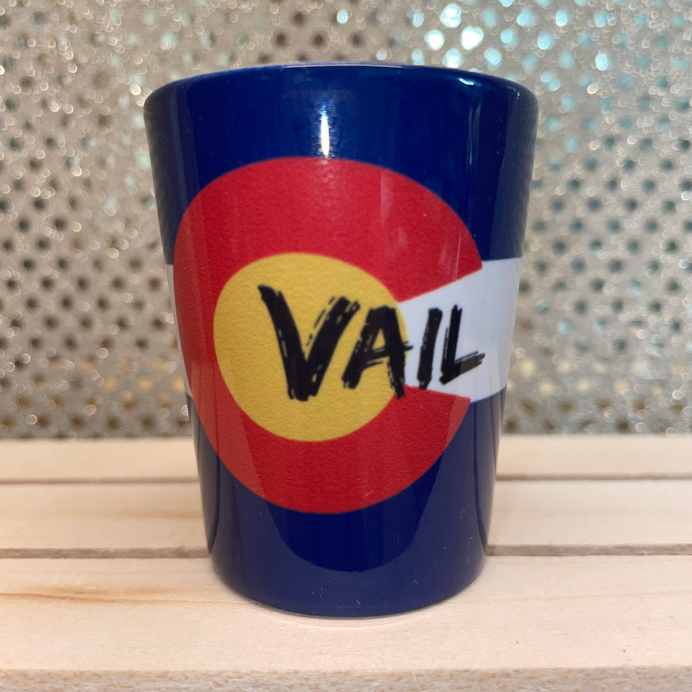 Vail Shot Glass  - CO Flag