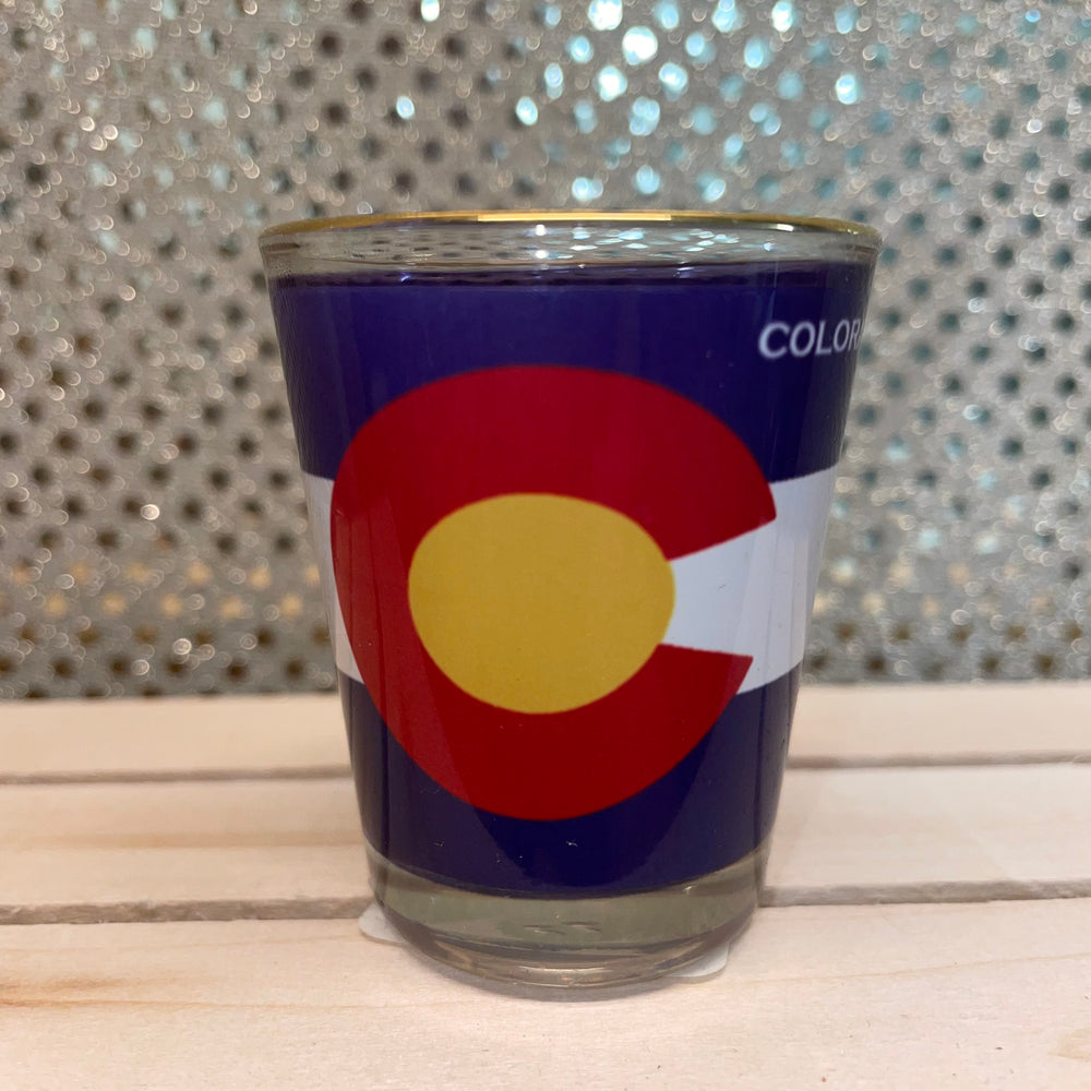 Colorado Shot Glass - Colorado Flag