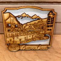 Beaver  Wood Magnet - Ice Rink
