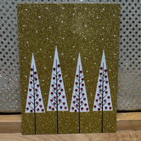 
              White Trees with Gold Card
            