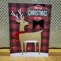
              Deer with Plaid Card
            