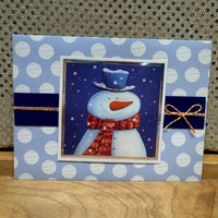 
              Blue Snowman Card
            
