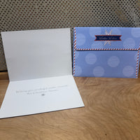 
              Blue Snowman Card
            