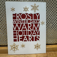 
              Red and White Snowflake Card
            