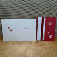 
              Red and White Snowflake Card
            