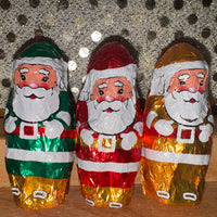 
              Chocolate Santas in Santa Bag
            