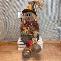 
              Sitting Fabric Scarecrow
            